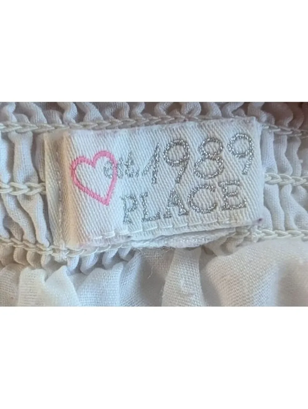 VTG 90's White 100% Cotton Smocked Tiered‎ Skirt w/Floral Print Size 4/5